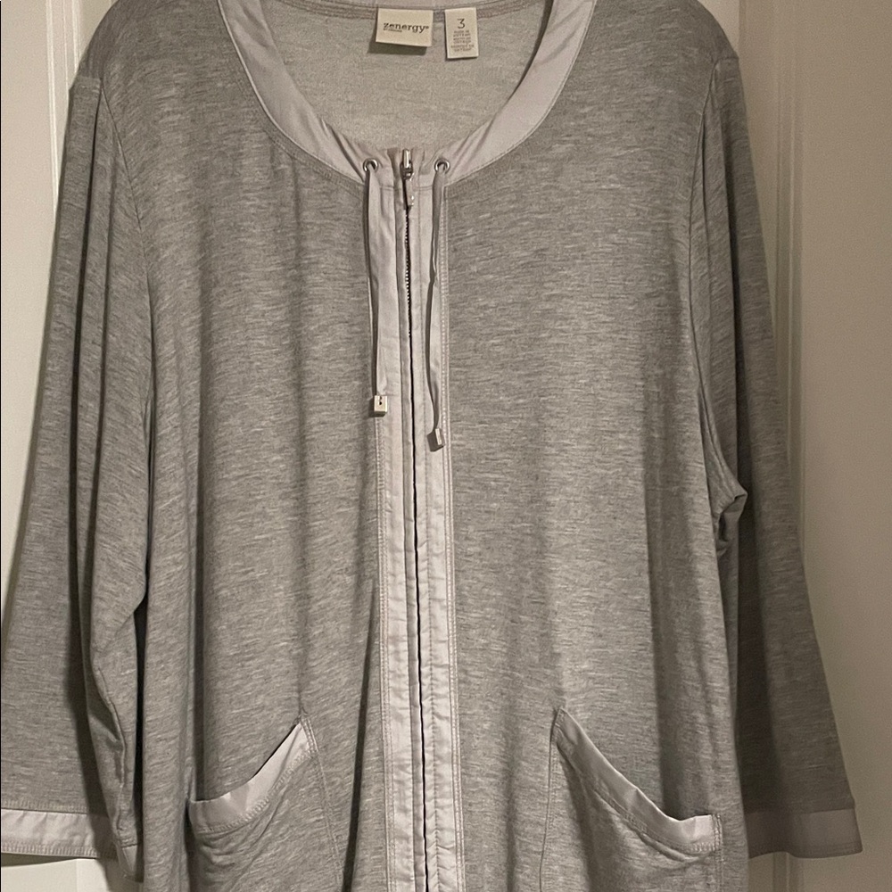 Chico’s Zenergy Zip Front Knit Top